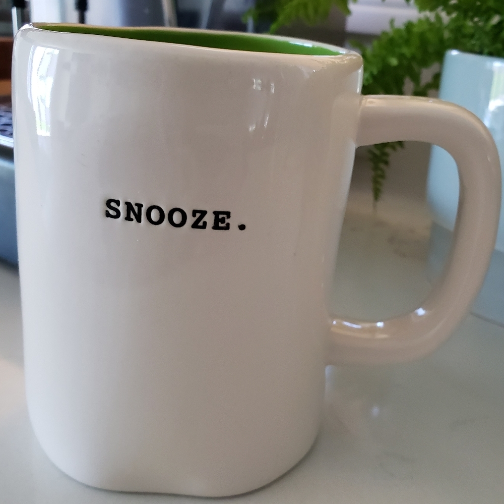 Rae Dunn SNOOZE Mug Cup (Small Font) Artesian Collection by Magenta 20oz